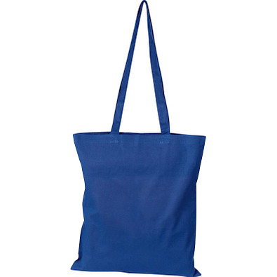 Einkaufstasche Baumwolle, lange Henkel, blau