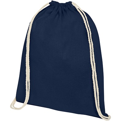 Oregon 140 g/m² Turnbeutel aus Baumwolle 5L, navy