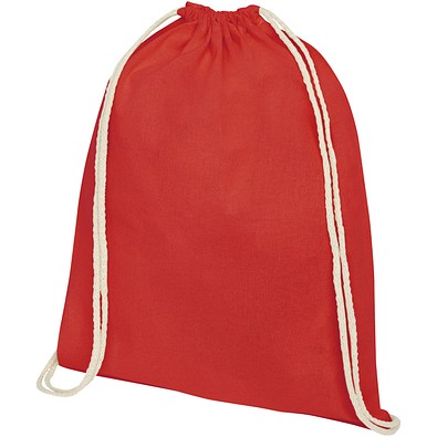 Oregon 140 g/m² Turnbeutel aus Baumwolle 5L, rot