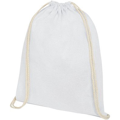 Oregon 140 g/m² Turnbeutel aus Baumwolle 5L, weiss