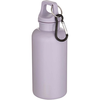Oregon 400 ml einfarbige RS-zertifizierte Trinkflasche aus recyceltem Kunststoff mit Karabinerhaken, fliederfarben