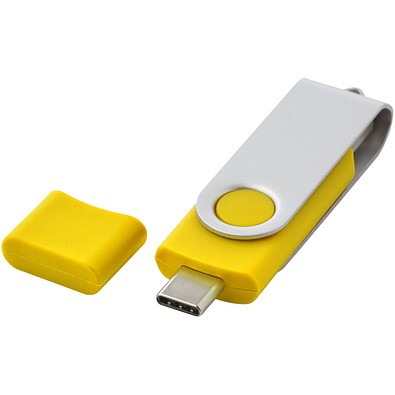 OTG Rotate USB Typ-C Stick, gelb, 8GB