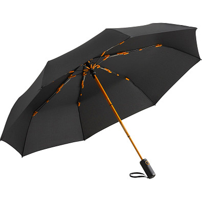 FARE® Oversize Taschenschirm Colorline, schwarz/orange