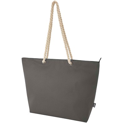 Panama Strandkühltasche mit Kordelgriffen aus recyceltem GRS-Material, 23L, grau