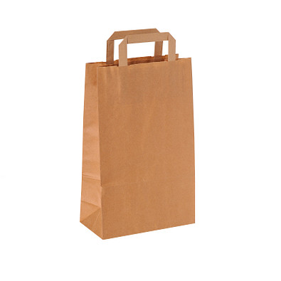 Papier-Tragetasche, 22 x 36 x 11 cm, medium, natur Papier-Tragetasche, 22 x 36 x 11 cm, medium, natur