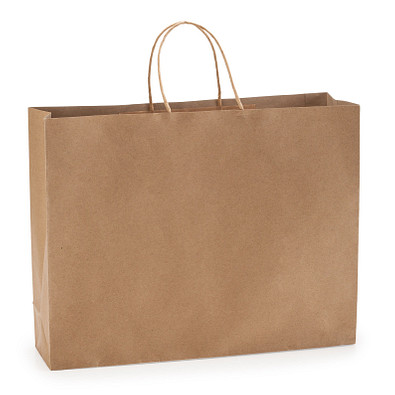 Papier Tragetasche Recycled groß XL, natur