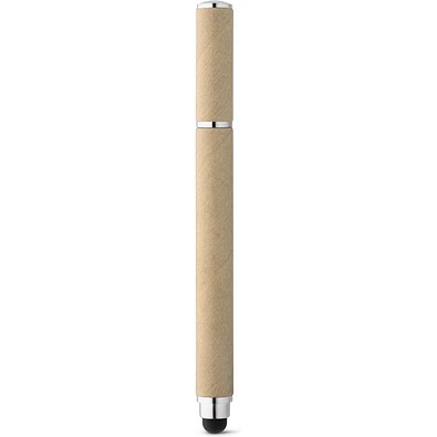 PAPYRUS. Kugelschreiber aus Kraftpapier und ABS mit Touchpen-Spitze, Natur