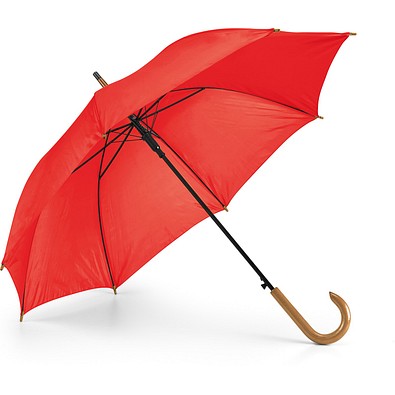 PATTI. Regenschirm aus 190T-Polyester mit automatischer Öffnung, Rot