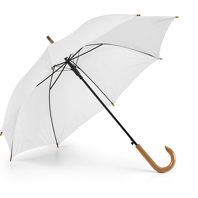 PATTI. Regenschirm aus 190T-Polyester mit automatischer Öffnung, Weiß