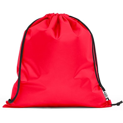 PEMBA. Turnbeutel aus 190T Polyester aus recyceltem (100% rPET), Rot