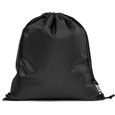 PEMBA. Turnbeutel aus 190T Polyester aus recyceltem (100% rPET), Schwarz