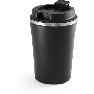PHELPS. Reisebecher aus Edelstahl und PP 470 ml, Schwarz