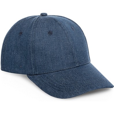 PHOEBE. Mütze aus Denim, Baumwolle und Polyester (300 g/m²), Blau