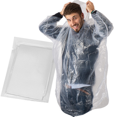 Phthalatefreier, transparenter Not-Poncho, transparent