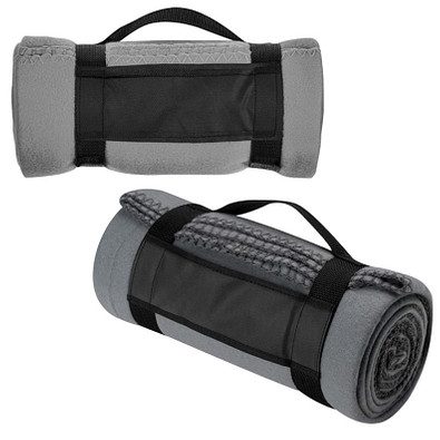Picknick-Fleece-Decke Softy, grau