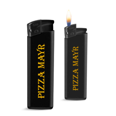 Piezo Feuerzeug Kontrast, Schwarz