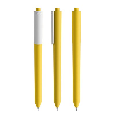 Pigra P03 Soft Touch Push Kugelschreiber, Yellow-White