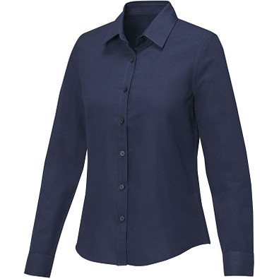 Pollux Damenbluse mit langen Ärmeln, navy, XXL