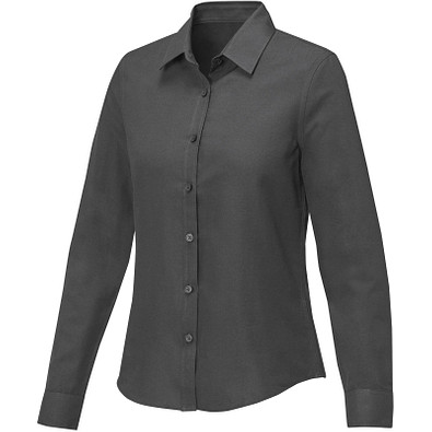 Pollux Damenbluse mit langen Ärmeln, storm grey, XXL