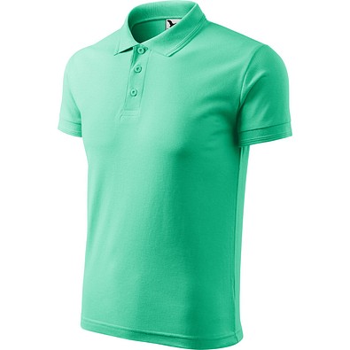 Polohemd Herren Pique Polo, 2XL, minze