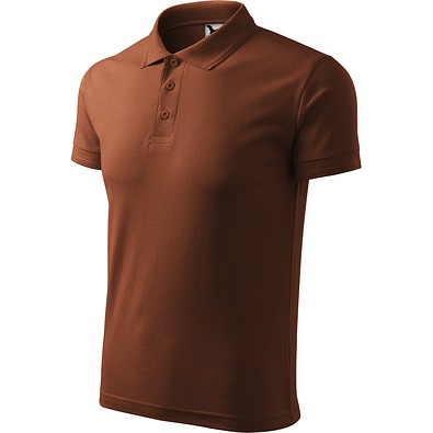 Polohemd Herren Pique Polo, 2XL, schokolade