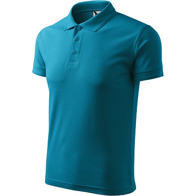Polohemd Herren Pique Polo, S, dunkeltürkis