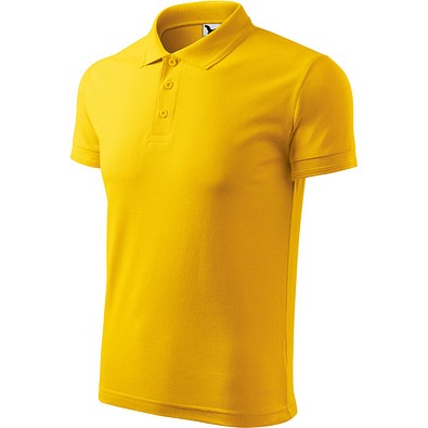 Polohemd Herren Pique Polo, S, gelb