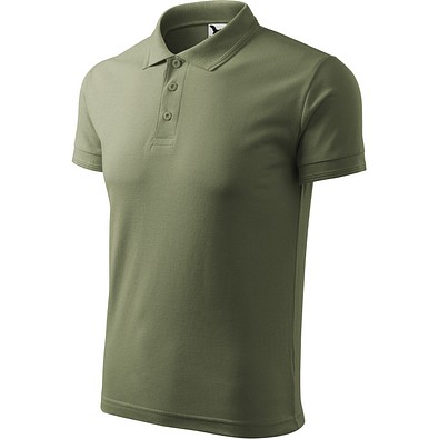 Polohemd Herren Pique Polo, S, khaki