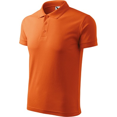 Polohemd Herren Pique Polo, S, orange