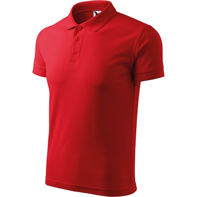 Polohemd Herren Pique Polo, S, rot
