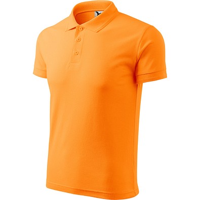 Polohemd Herren Pique Polo, XL, mandarine orange