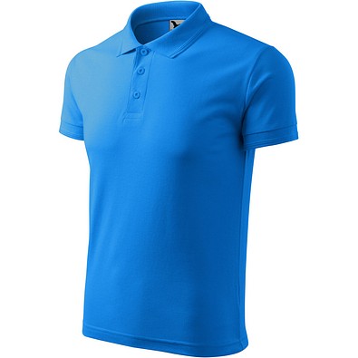 Polohemd Herren Pique Polo, XL, snorkel blau