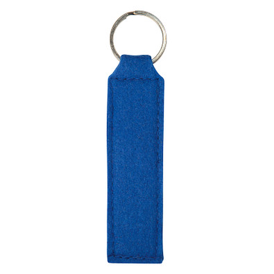 Filz Schlüsselanhänger Rechteck mit Schlüsselring, blau