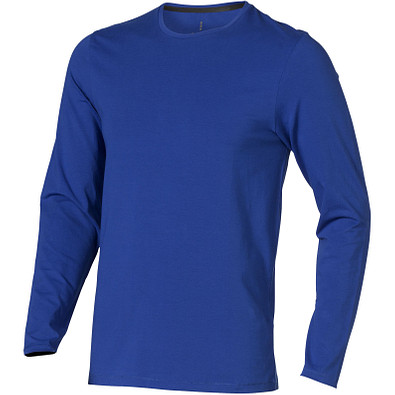 ELEVATE Herren Öko Langarmshirt Ponoka, blau, XXXL