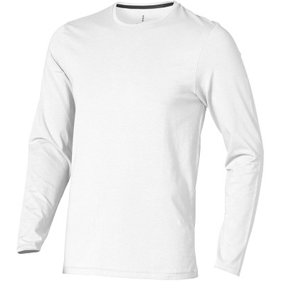 ELEVATE Herren Öko Langarmshirt Ponoka, weiß, XS