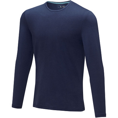 ELEVATE Herren Öko Langarmshirt Ponoka, navy, 3XL