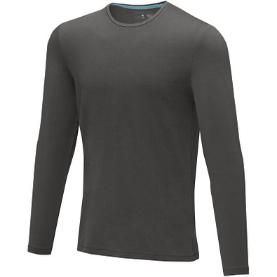 ELEVATE Herren Öko Langarmshirt Ponoka, storm grey, M