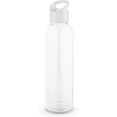 PORTIS GLASS. Glasflasche mit PP-Verschluss 500 ml, Weiß