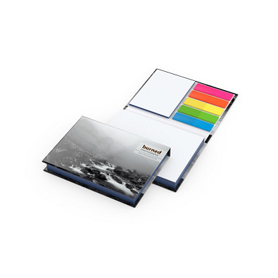 Geiger-Notes Haftnotizen Prag White Bestseller gloss, inkl. Druck auf Umschlag, Farbschnitt blau