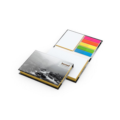 Geiger-Notes Haftnotizen Prag White Bestseller gloss, inkl. Druck auf Umschlag, Farbschnitt gelb