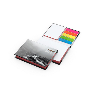 Geiger-Notes Haftnotizen Prag White Bestseller gloss, inkl. Druck auf Umschlag, Farbschnitt schwarz
