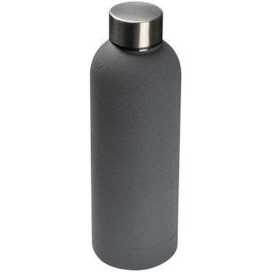 Edelstahl-Trinkflasche Premium, 500 ml, grau
