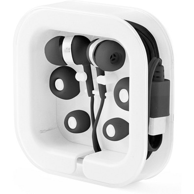 PRESLEY. In-Ear Kopfhörer mit 1.2 Meter langem USB-C-Kabel und integriertem Mikrofon aus ABS, Schwarz
