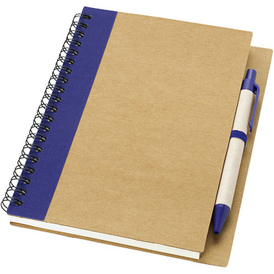 Priestly Spiral Notizbuch mit Stift, natur,navy