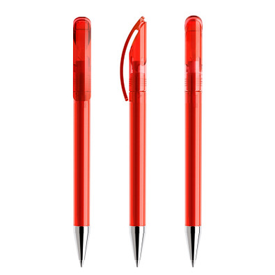 prodir® Drehkugelschreiber DS3 TTC Twist, blaue Mine, rot