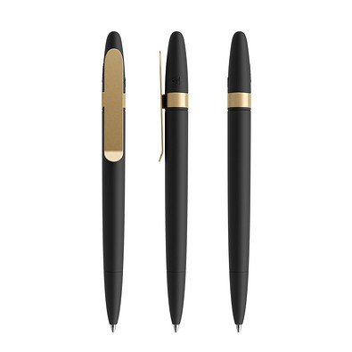 prodir DS5 Soft Touch TSR Twist Kugelschreiber, Black-Gold satin finish