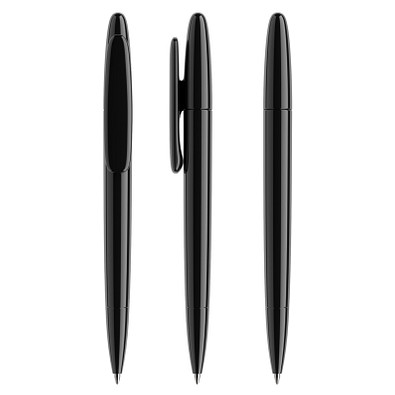 prodir® Drehkugelschreiber DS5 TPP Twist, blaue Mine, schwarz
