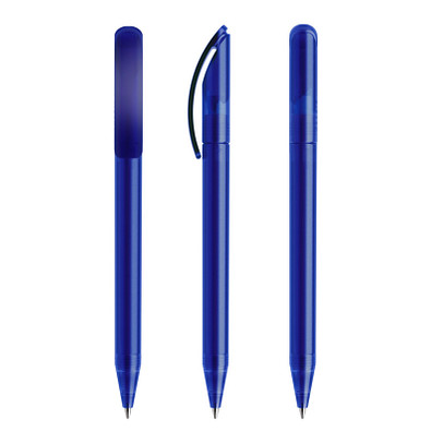 prodir® Drehkugelschreiber DS3 TFF, blaue Mine, dunkelblau/gefrostet
