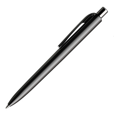prodir® Kugelschreiber DS8 PPP Family, blaue Mine, schwarz/silber poliert