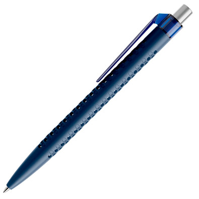 prodir® Kugelschreiber QS40 PMT Air, blaue Mine, dunkelblau/silber satiniert